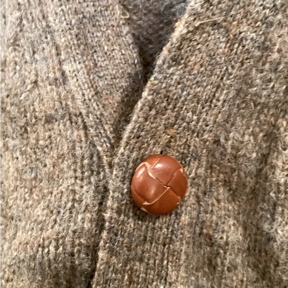 Saks Fifth Avenue Vintage Brown Tweed Cardigan 1960s Rare 100% wool RARE - Picture 6 of 13